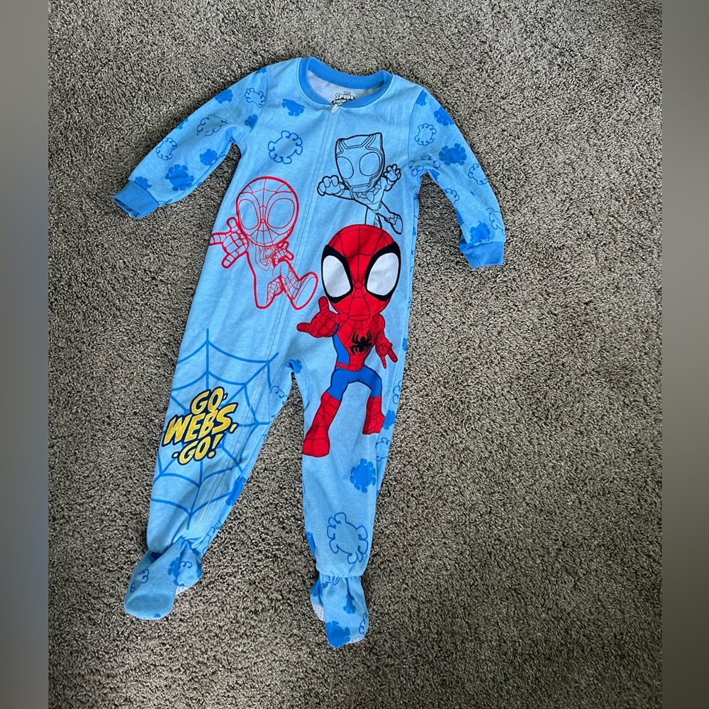 Amazing Spider Man 3t Boys footie pajamas